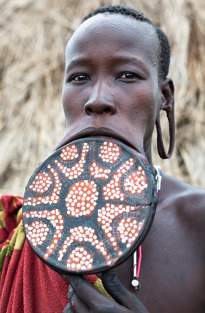 Mursi woman with a lip plate