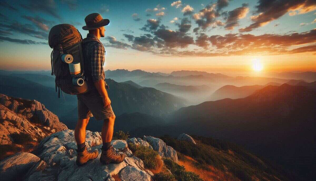 Hiker on a hill